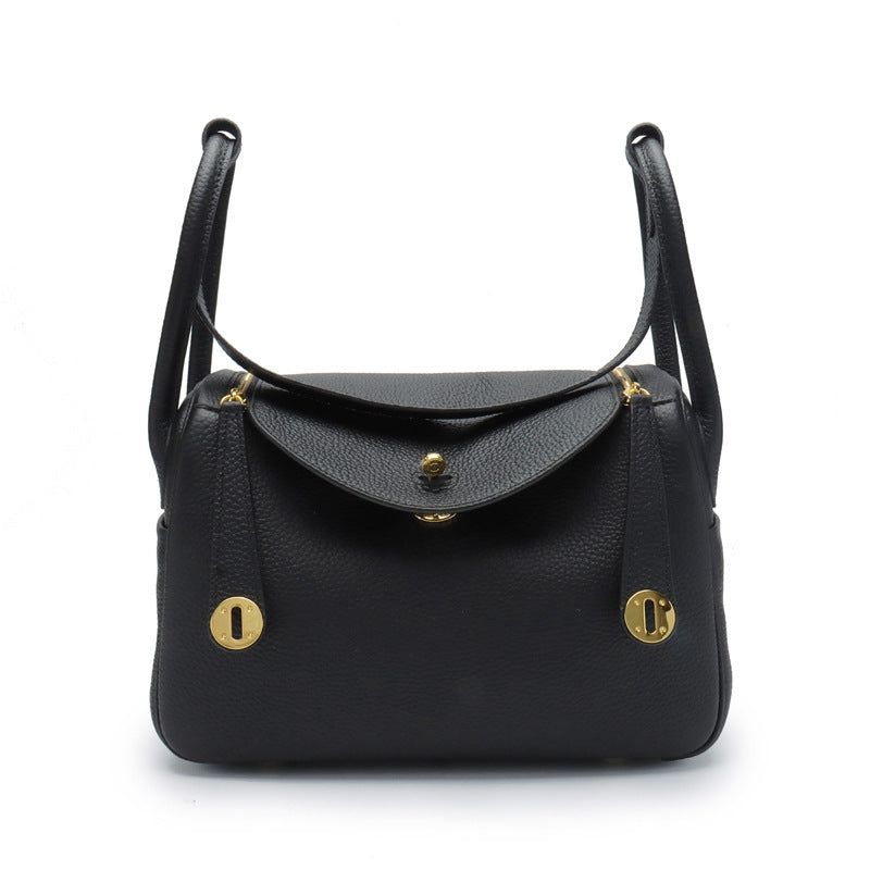 Layer Cowhide Lychee Pattern Lindy Doctor Genuine Shoulder Bags