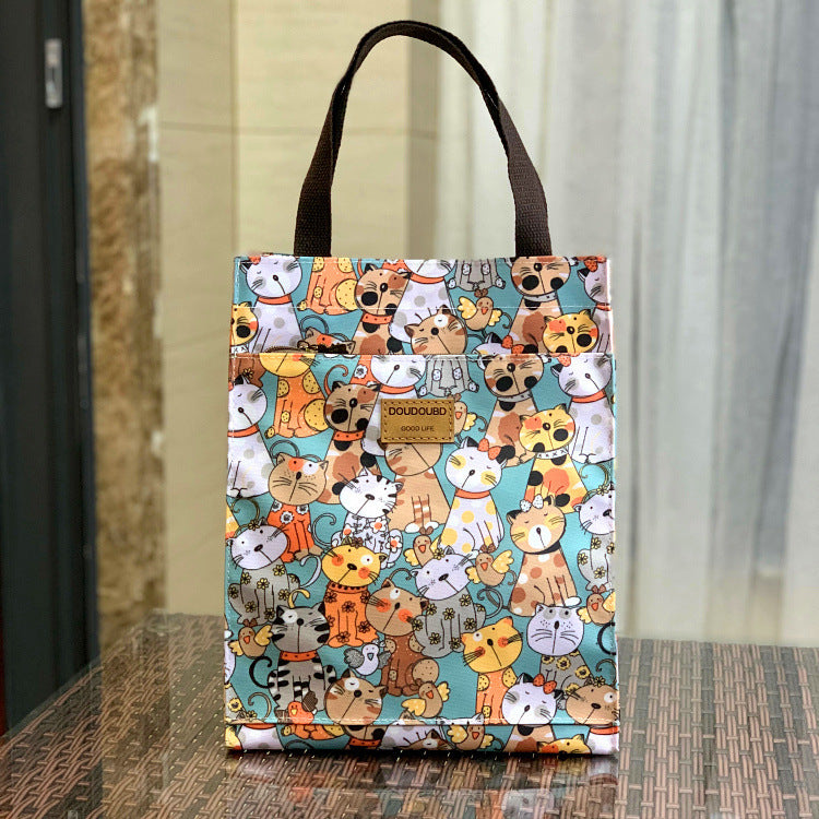 Korean Style Waterproof Lunch Box Commuter Make-up File Handbags