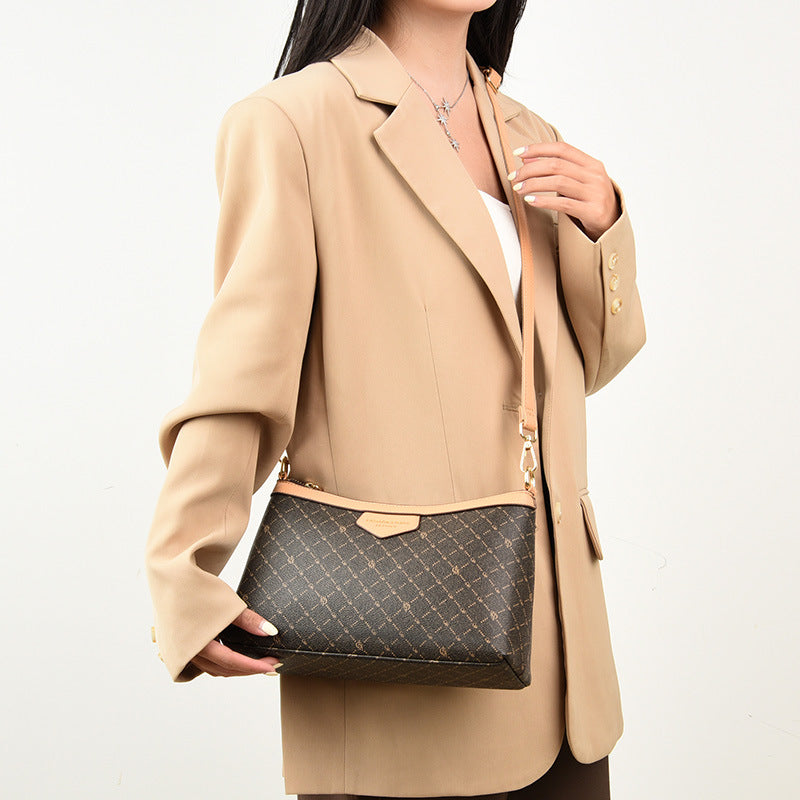 Women's Niche High-grade Printed Fashion Pouches Underarm Bags