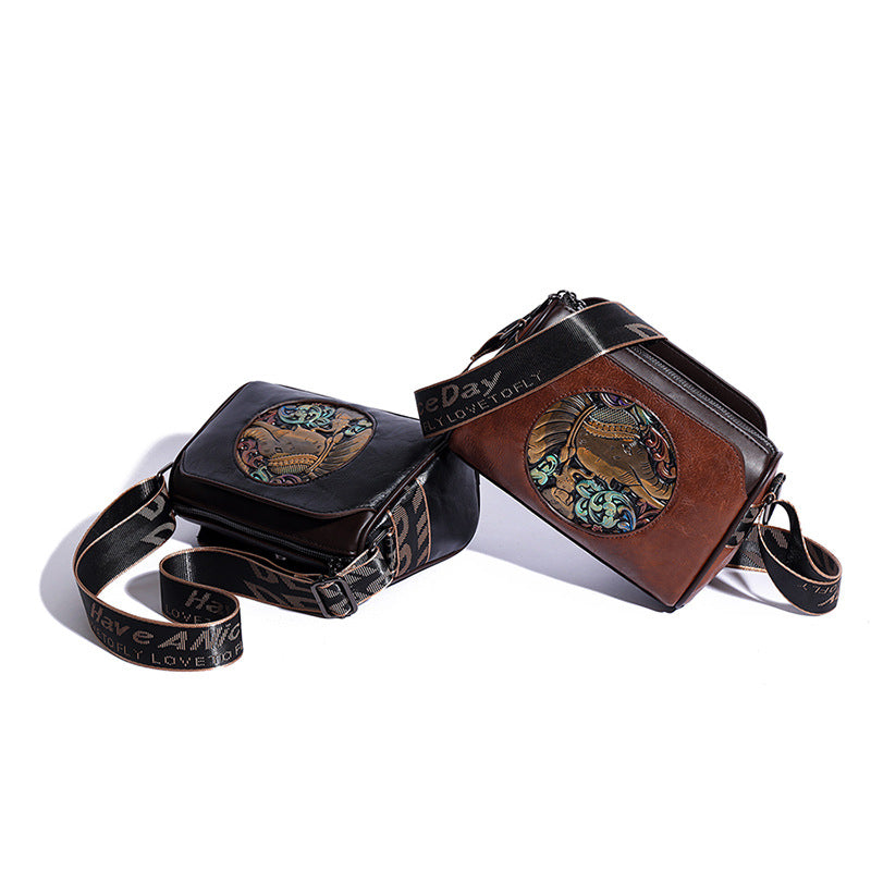 Women's Retro Artistic Chinese Style Fashion Embossing Shoulder Bags