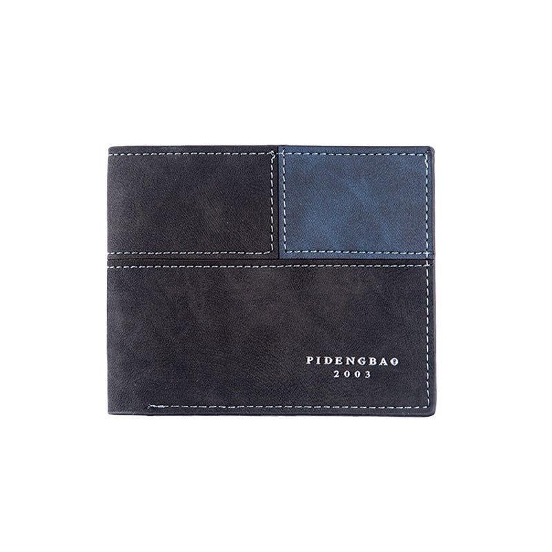 Men's Fashion Stitching Leather Special Dollar Men's Wallet