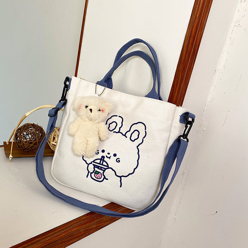 Cute Canvas Female Class Korean Style Shoulder Bags