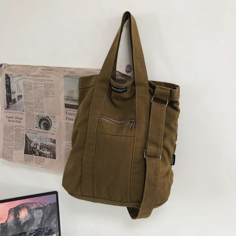 Women's & Men's Vintage Canvas Simple Class Korean Handbags