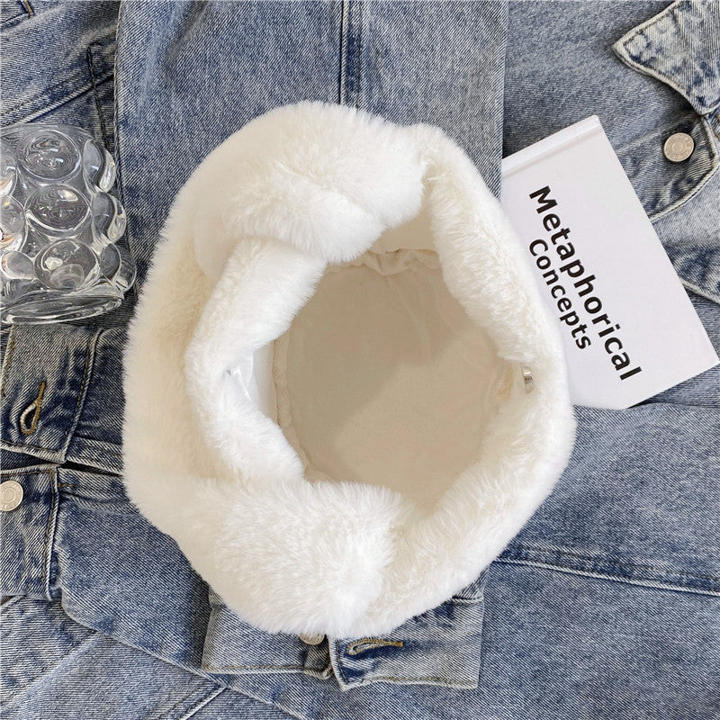 Innovative Furry Soft Storage Out Portable Handbags