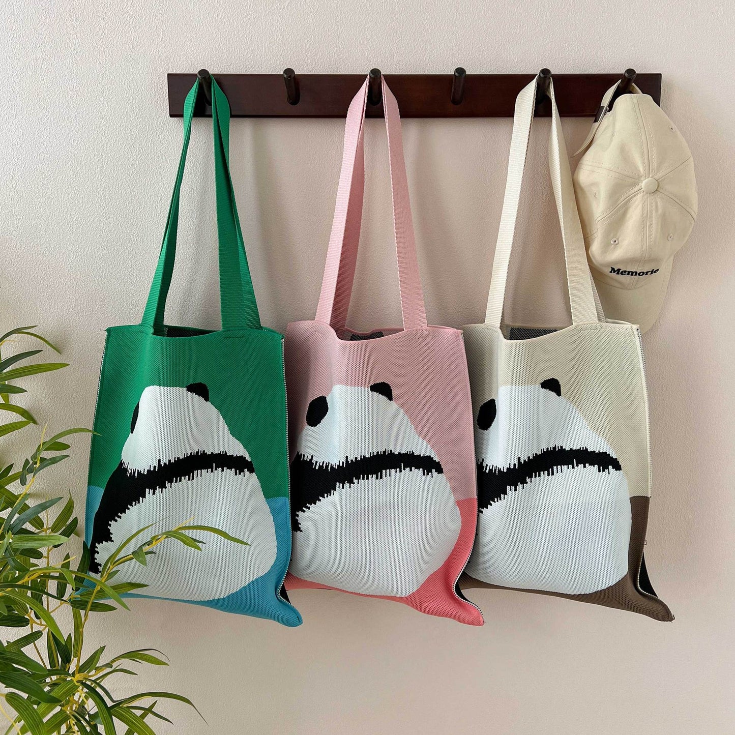 Knitted Korean Big Fashion Simple Cat Shoulder Bags