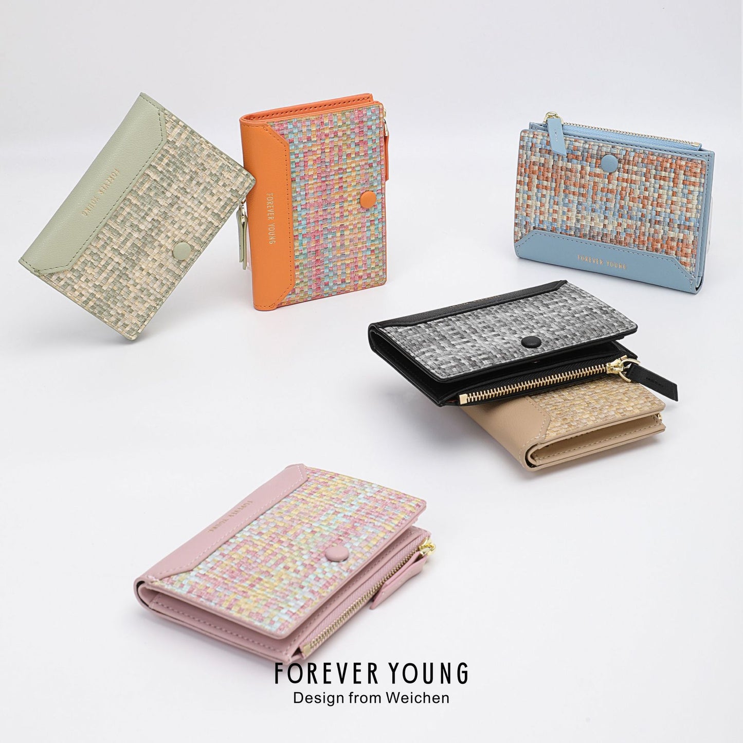 Women's Graceful Fashion Short Two Fold Ladies Wallets