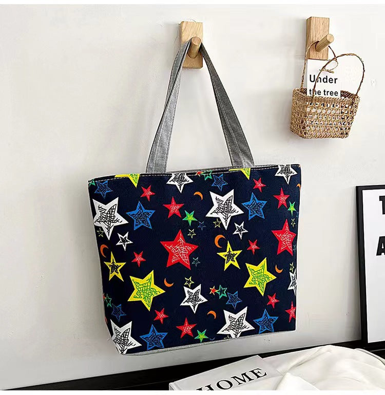 Women's Classy Canvas Large Capacity Printed Shoulder Bags