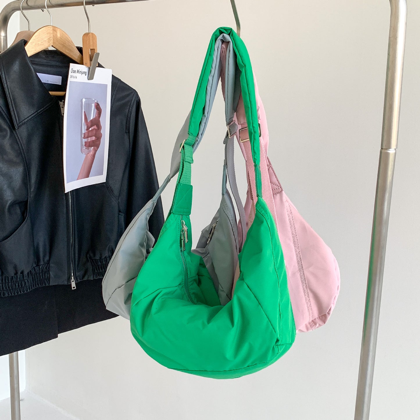 Pretty Niche Fashion Neutral Nylon Dumpling Shoulder Bags