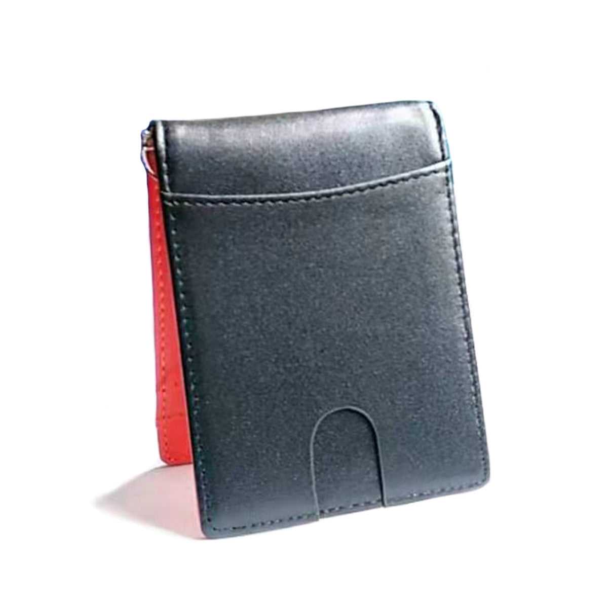 Men's Beauty Clip Carbon Fiber Pattern Swiping First Layer Cowhide Men's Wallet