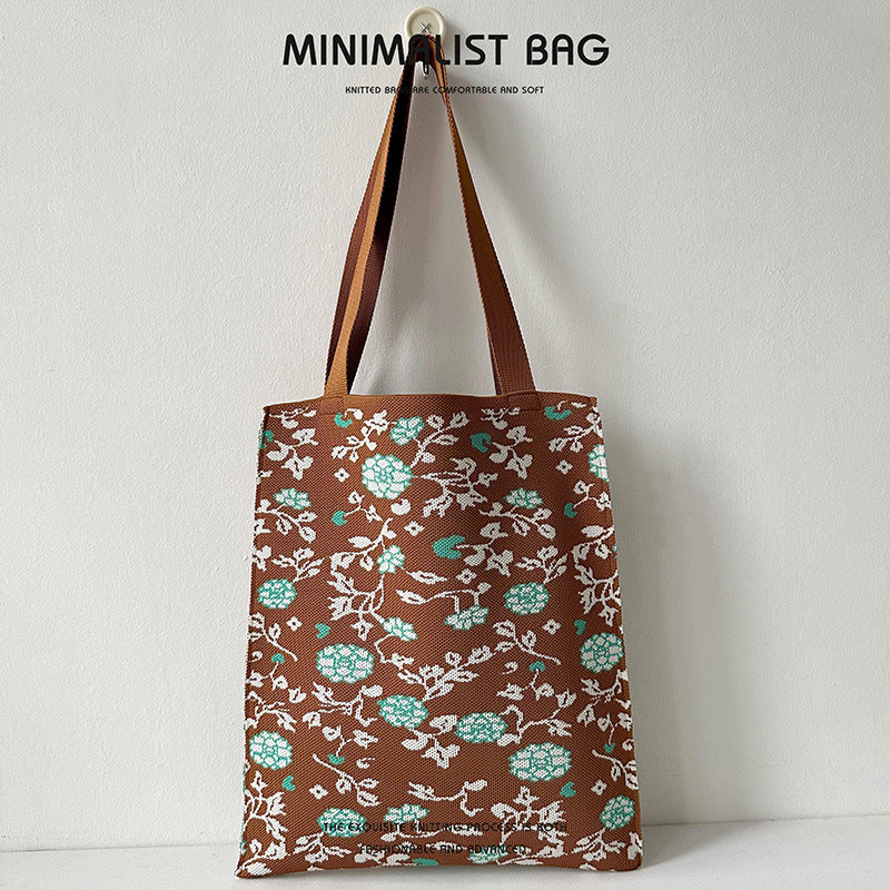 Design Cute Panda Knitted Korean Style Shoulder Bags