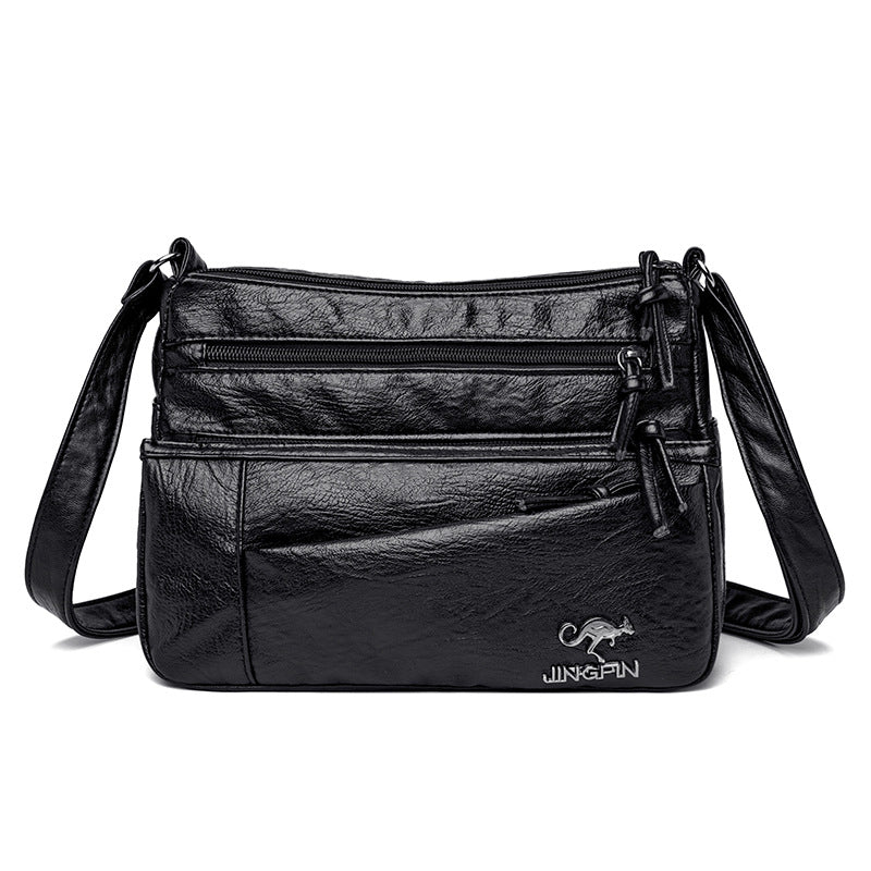 Women's Soft Leather Retro Simple Fashion Large Shoulder Bags