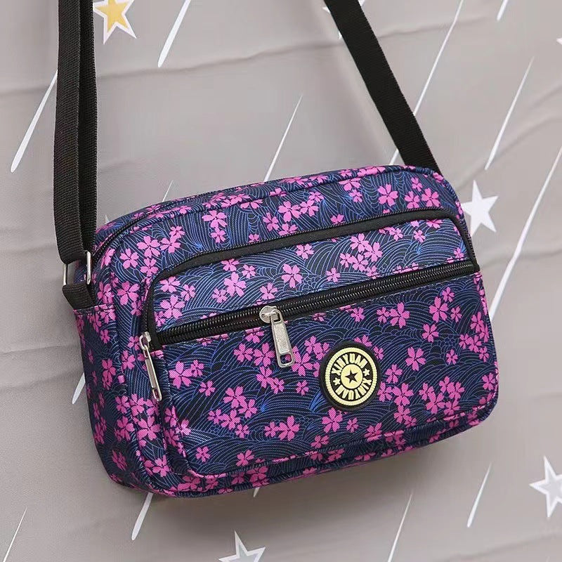 Women's Oxford Stall Large Capacity Leisure Flower Crossbody Bags