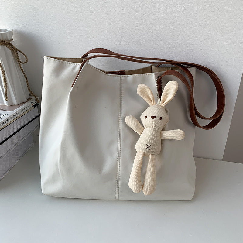 Women's Artistic Fresh Hong Kong Simple Solid Color Shoulder Bags