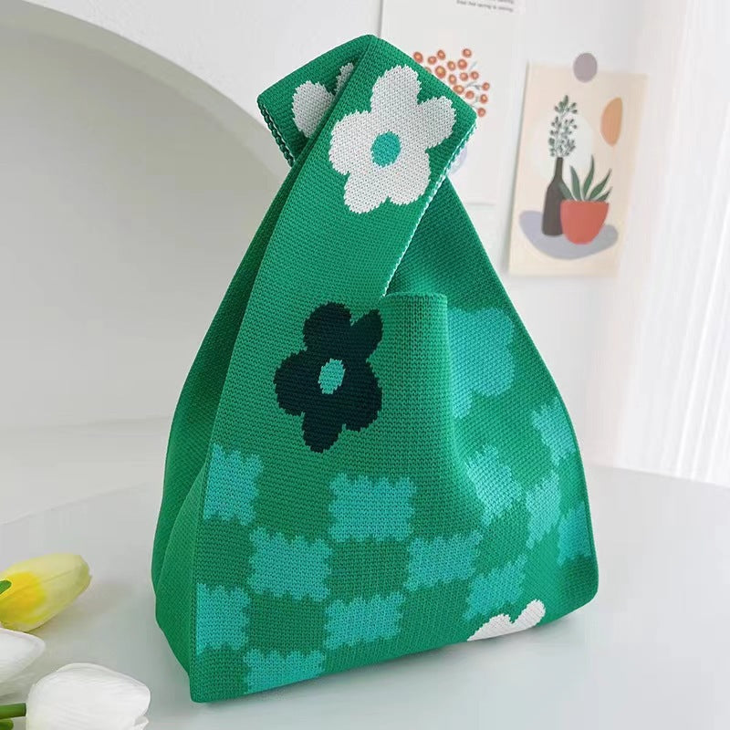Women's Boat Festival Panda Knitted Wrist Handbags