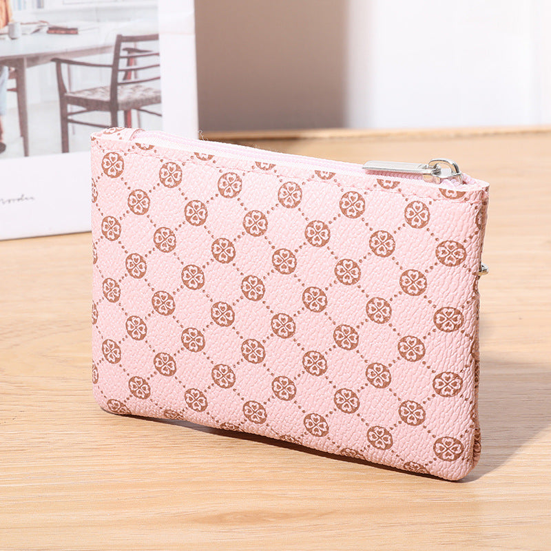 Attractive Women's Presbyopic Mini Double Zipper Coin Purses