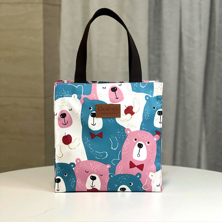 Style Waterproof Fashion Cartoon Mummy Lunch Box Handbags