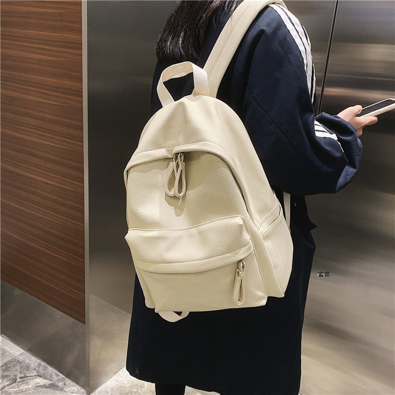 Female Korean High College Junior Minimalist Backpacks