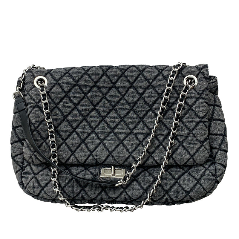 Women's Plaid Washcloth Large Capacity Big Rhombic Crossbody Bags