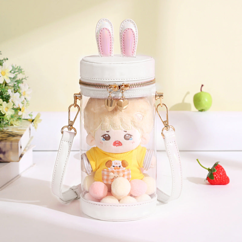 Cotton Doll Transparent Cartoon Rabbit Ear Shoulder Bags