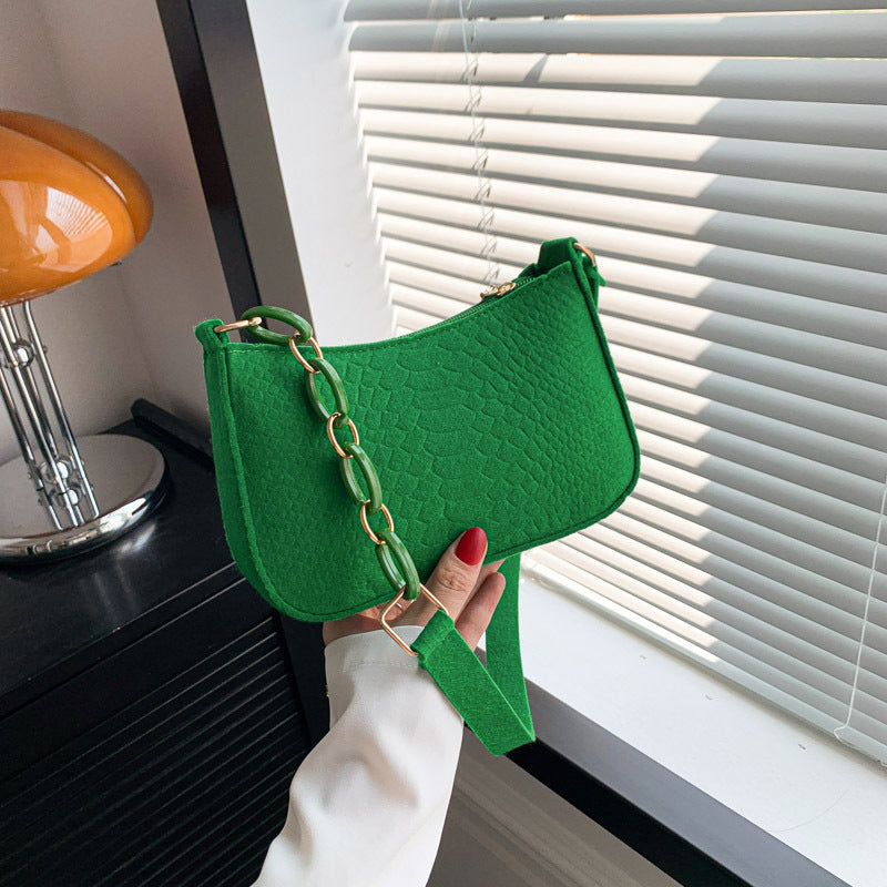 Women's Style Design Underarm Contrast Color Fashion Large Capacity Trendy Shoulder Bags