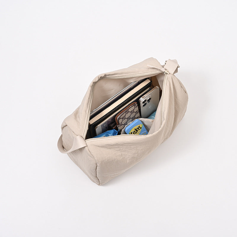 Nylon Fitness Female Solid Color Draping Crossbody Bags