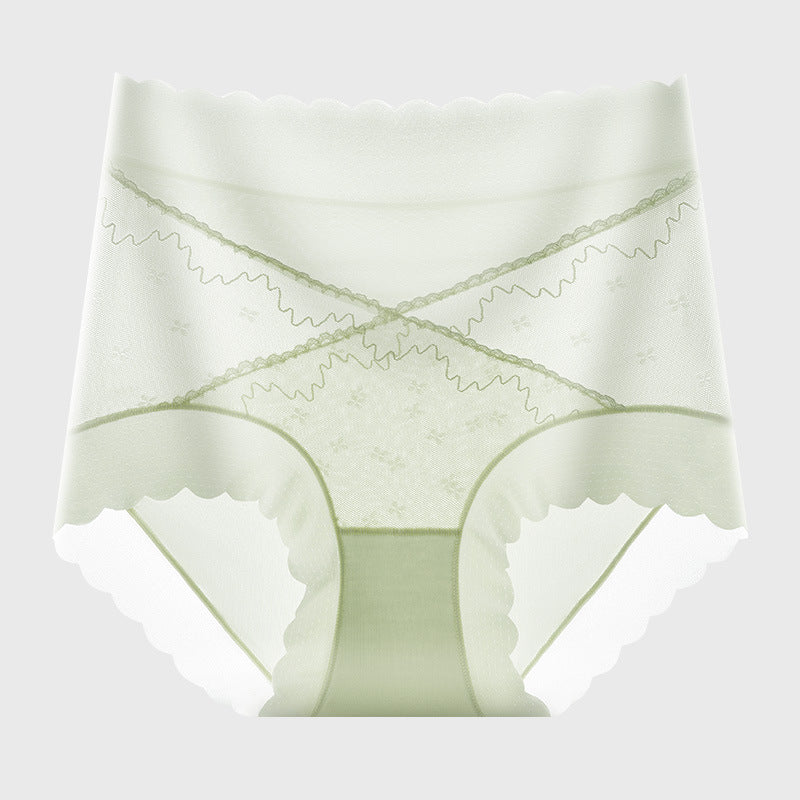 Women's Sexy Lace High Waist Light Plastic Panties