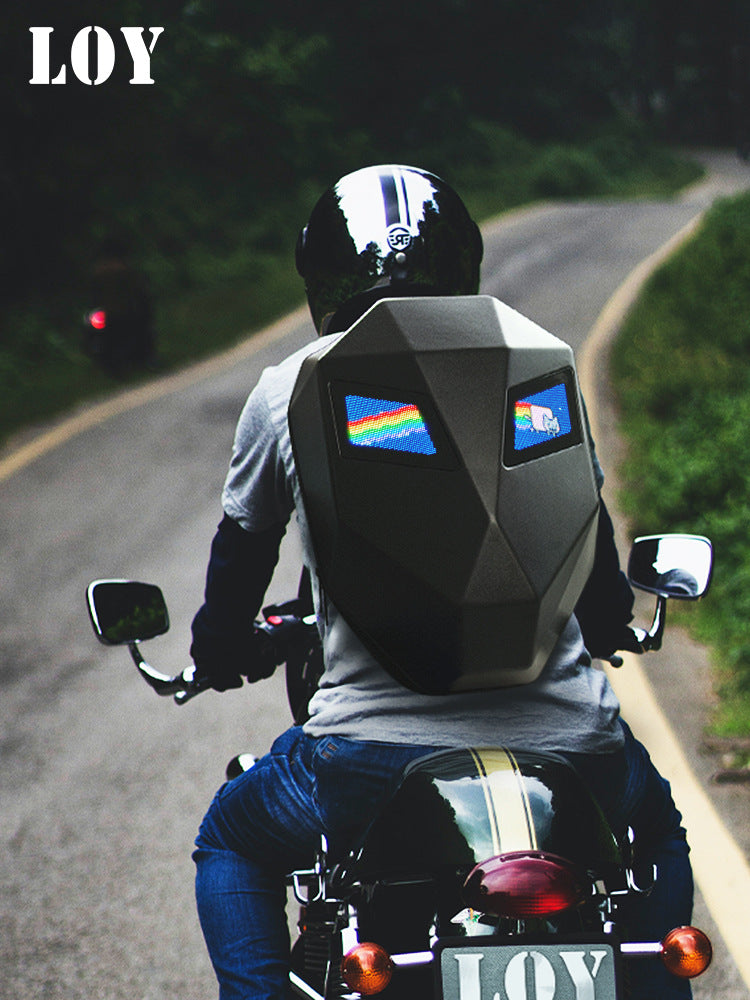 Man Knight Motorcycle Riding Luminous Helmet Backpacks