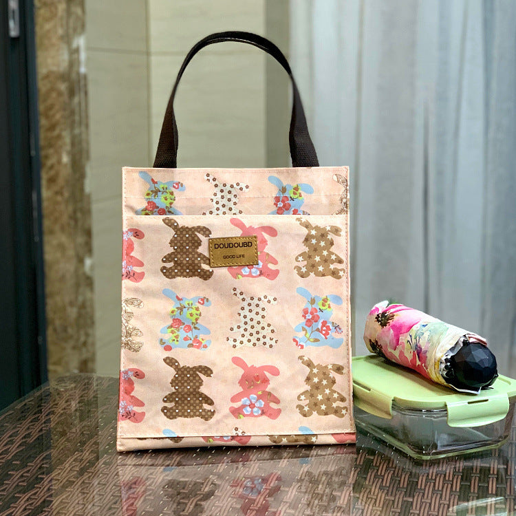Korean Style Waterproof Lunch Box Commuter Make-up File Handbags