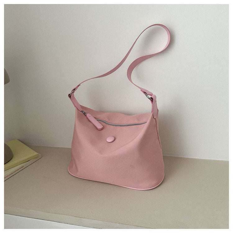 Women's Underarm Oxford Cloth Advanced Texture Solid Color Simple Commute Women's Shoulder Bag