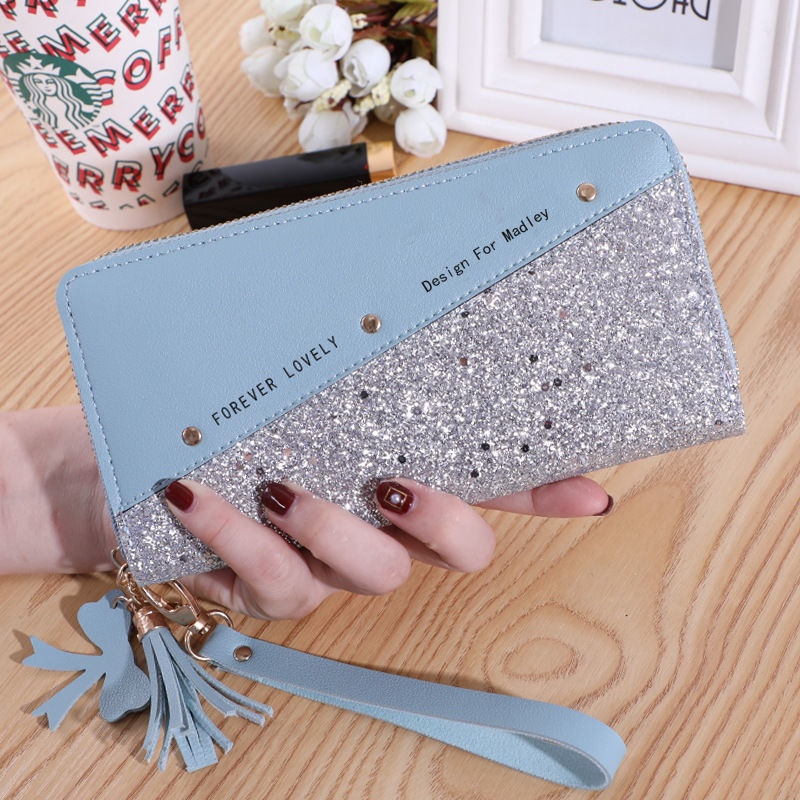 Women's Korean Stitching Contrast Color Tassel Wild Bags