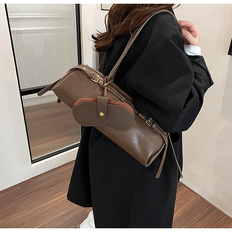 Women's Korean Style Fashion Retro Baguette Popular Shoulder Bags