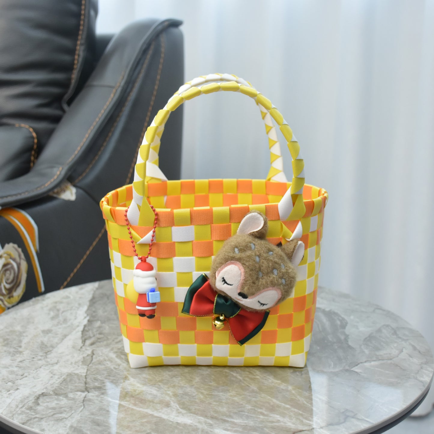 Woven Vegetable Basket With Hand Gift Handbags
