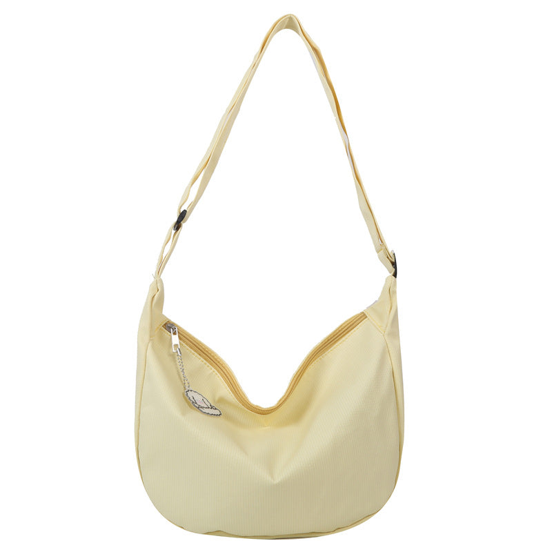 Women's Large Capacity Canvas Solid Color Simple Shoulder Bags