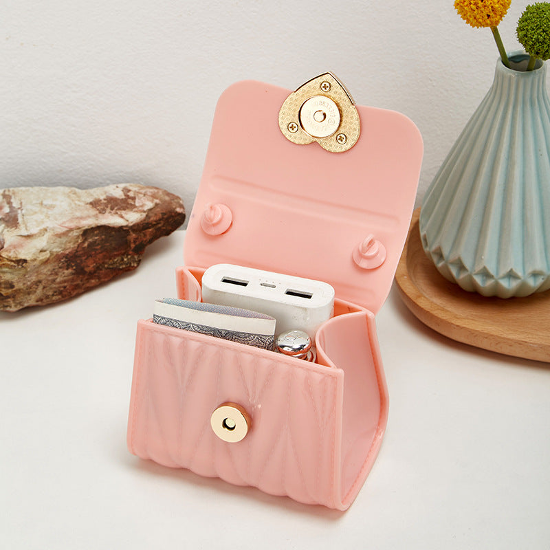 Children's Silicone Mini Color Sugar Love Crossbody Bags