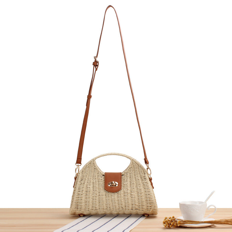 Women's Advanced Texture Popular Design Straw Trendy Bags