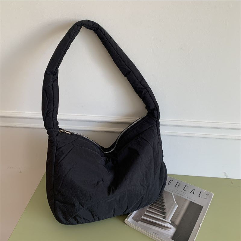 Women's Large Capacity Sponge Soft Glutinous Vintage Shoulder Bags