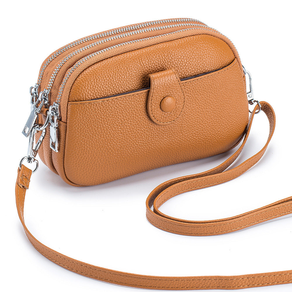 Women's Leather Large Capacity Fashion Mobile Crossbody Bags