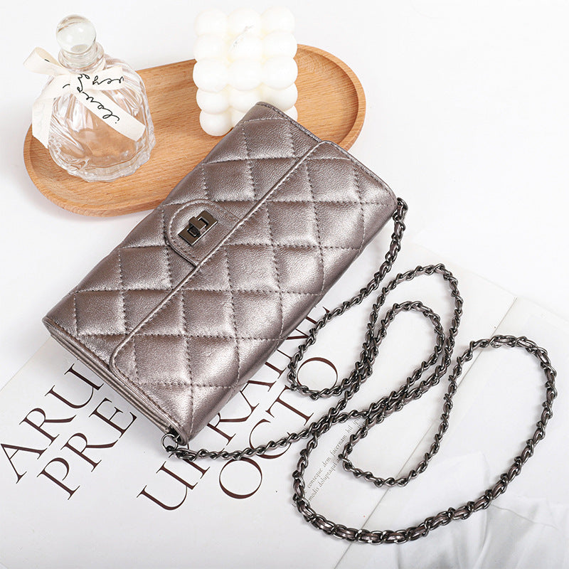 Women's Leather Long Sheepskin Large Capacity Clutch Ladies Wallets