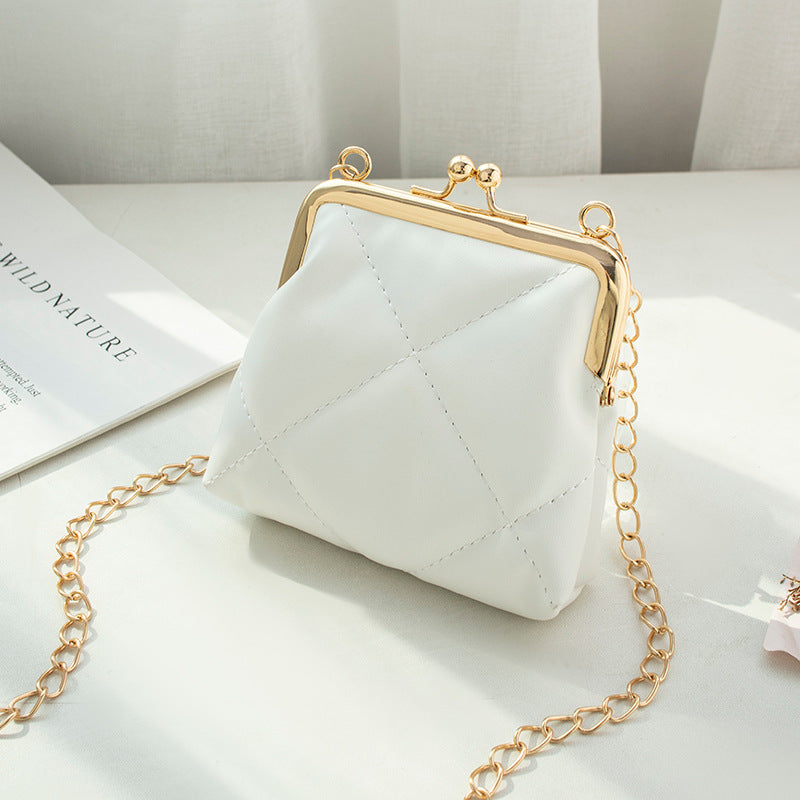 Graceful Popular Women's Rhombus Textured Short Bags