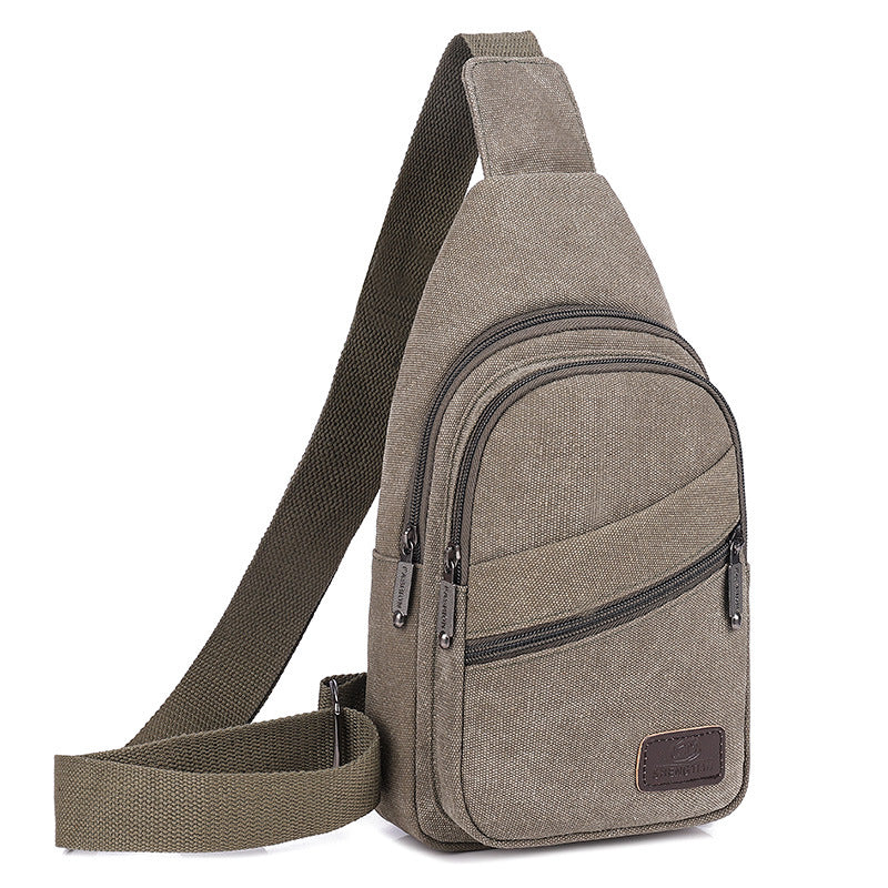 Men's Korean Style Versatile Large Capacity Canvas Men's Chest Bags