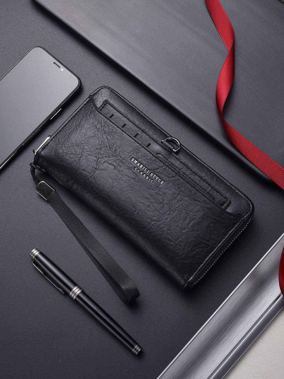 Men's Zipper Mobile Multiple Slots Large Capacity Men's Wallet