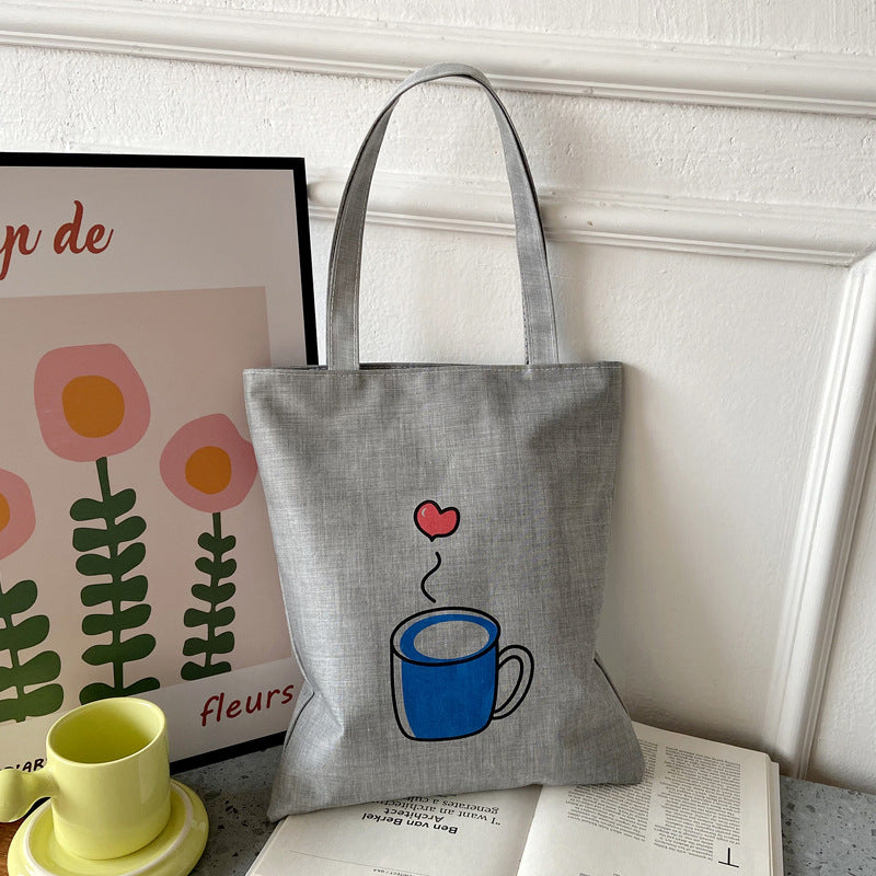 Canvas Printed Simple Fashion Packaging Book Handbags