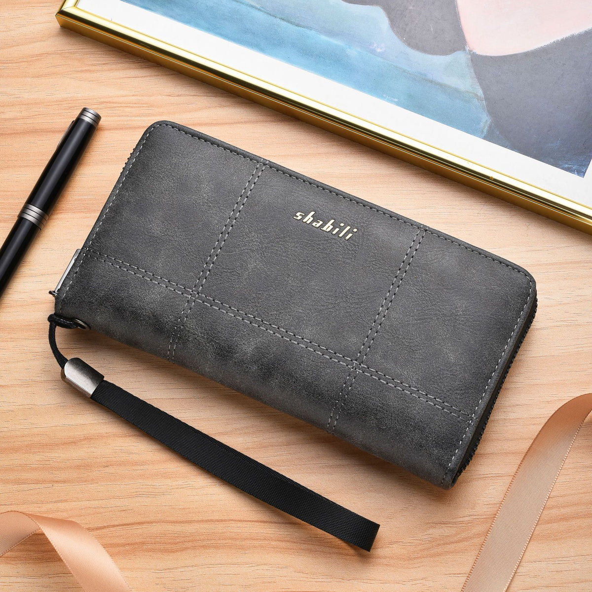 Men's Long Multiple Slots Large Capacity Zipper Men's Wallet