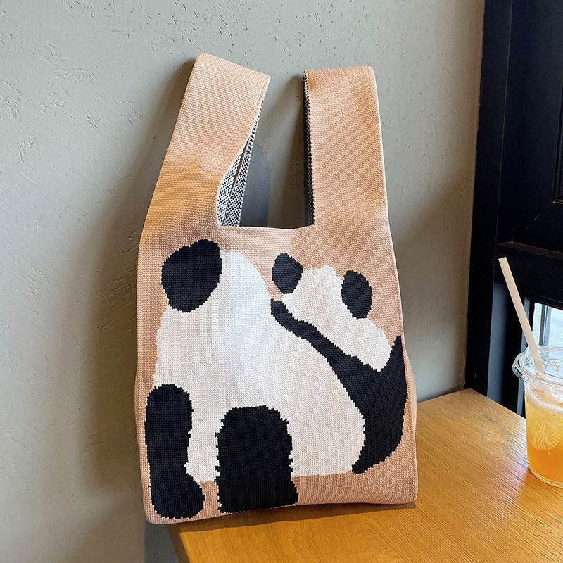 Treasure Series Panda Knitted Cute Souvenir Handbags