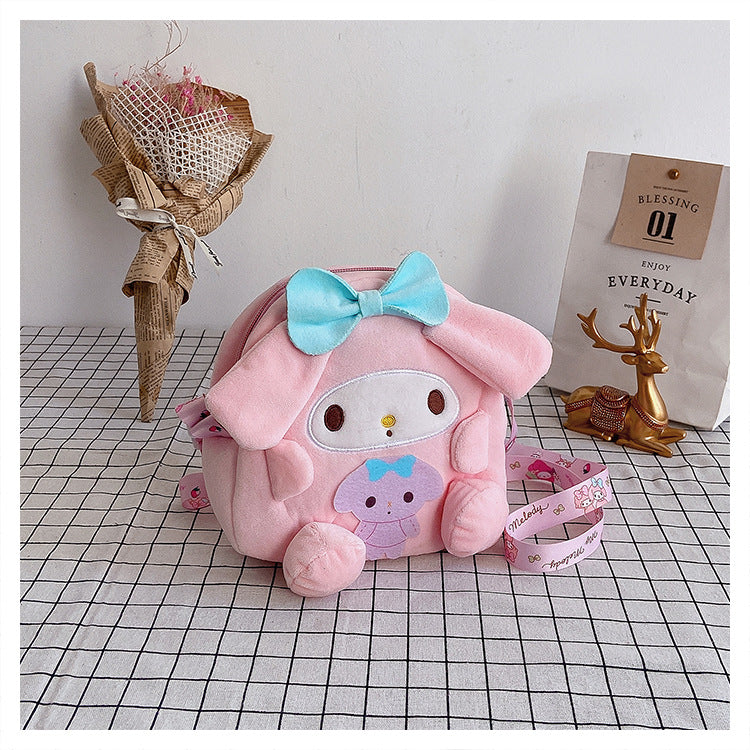 Women's Clow Cartoon Pom Purin Fresh Heart Crossbody Bags