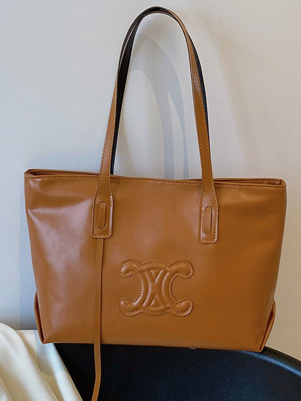 Women's Fashion Simple Texture Commuter Large Bags