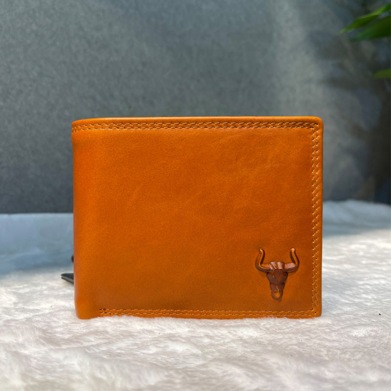 Men's Loose-leaf Multiple Slots Large Capacity Retro First Men's Wallet