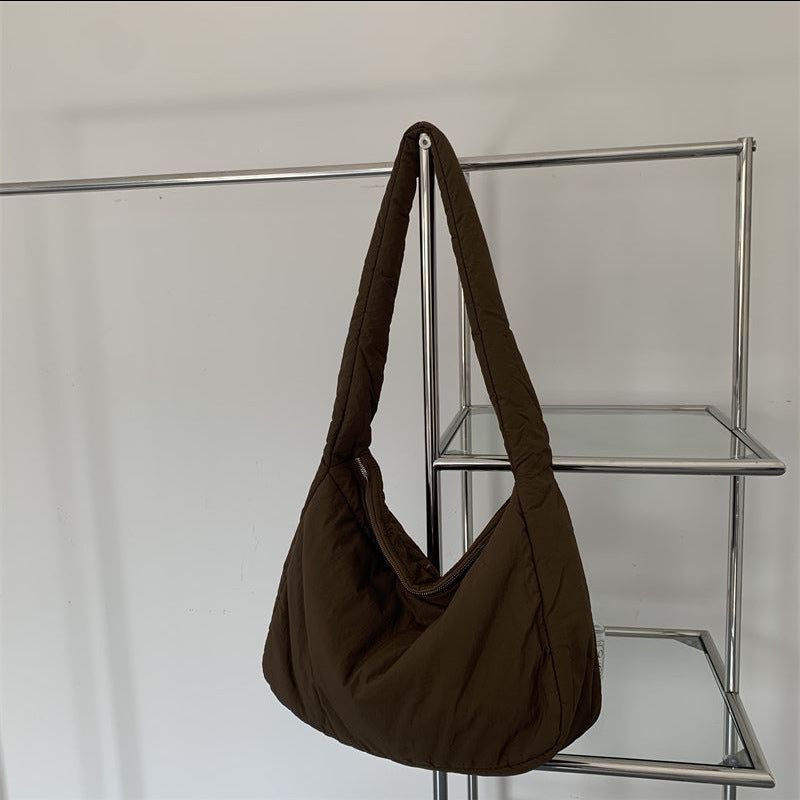 Women's Large Capacity Sponge Soft Glutinous Vintage Shoulder Bags