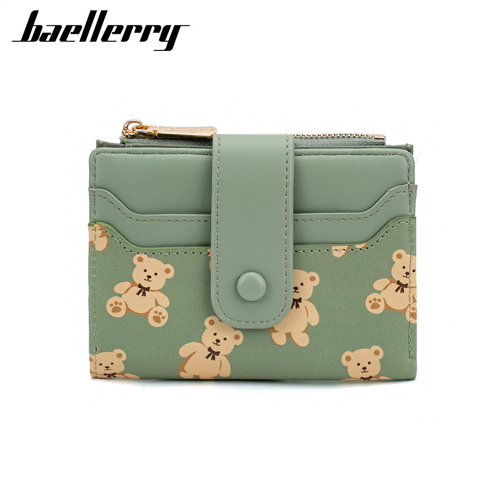 Women's Short Chic Animal Print Thin Section Ladies Wallets