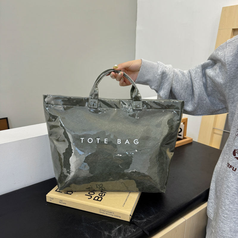 Large Capacity Gel Fashion Transparent Commuter Shoulder Bags